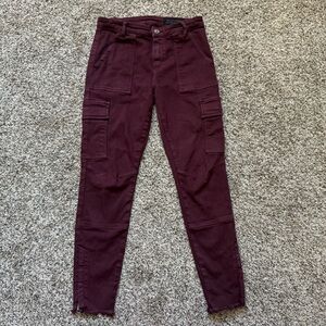 All Saints Duran Purple Skinny Denim Cargo Jeans